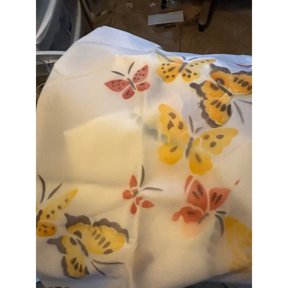 NEW Colorful Butterfly Curtains Drapes Set 6 Panels And 3 Drapes For 3 Windows